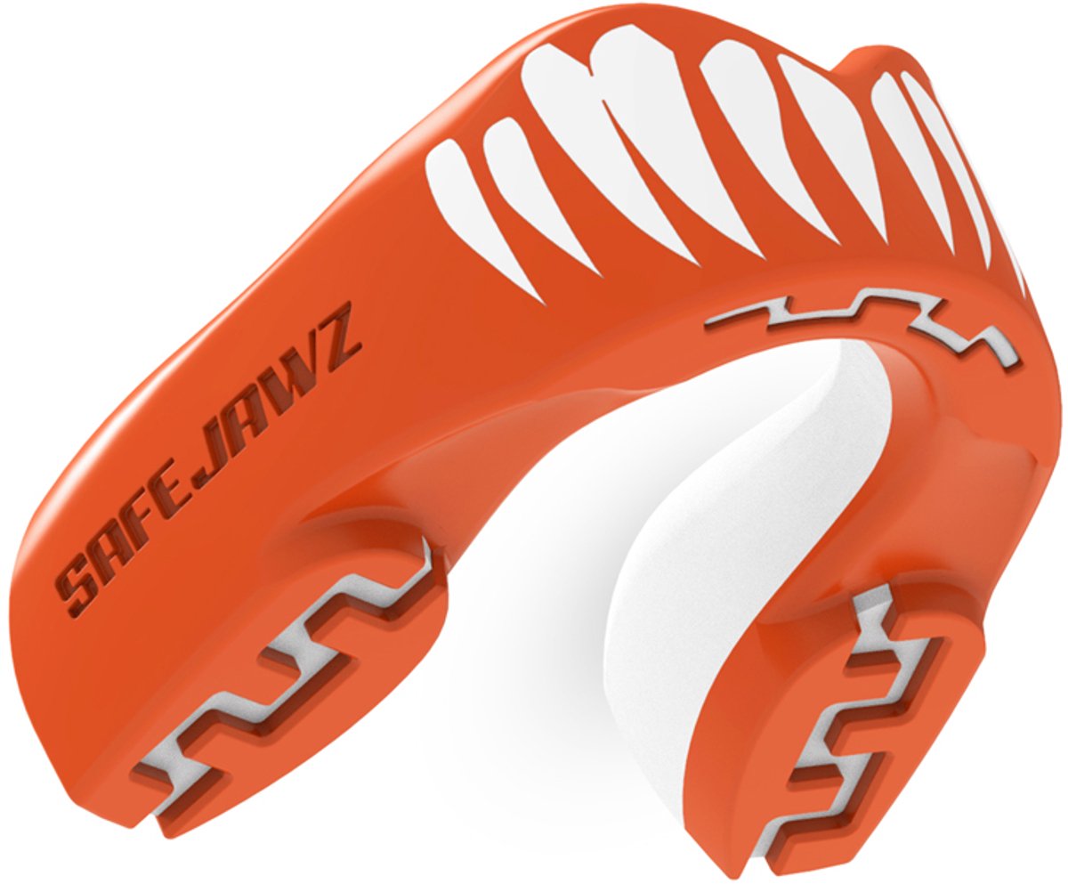 Safejawz gebitsbeschermer extro-series viper rood wit senior
