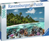 Ravensburger puzzel een duik op de malediven, 2000st. - afbeelding 1
