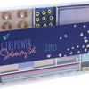 Koopman schrijfwarenset creatief speelgoed goud paars 22-delig multicolor.