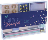 Koopman schrijfwarenset creatief speelgoed goud paars 22-delig multicolor. - afbeelding 1