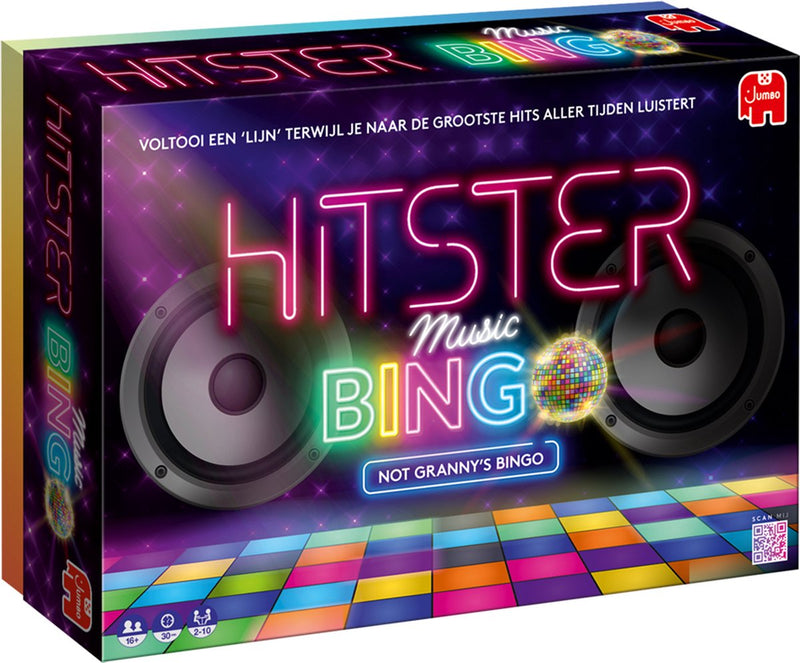 Hitster jumbo bingo – nederlandstalig muziekspel – muziek bingo – partyspel – actiespel
