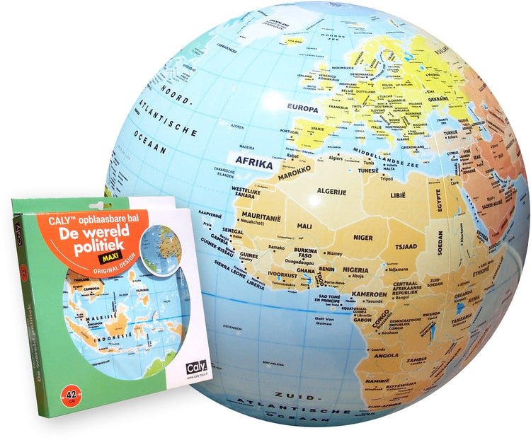 Caly opblaasbare wereld bal 42 cm wereld politiek