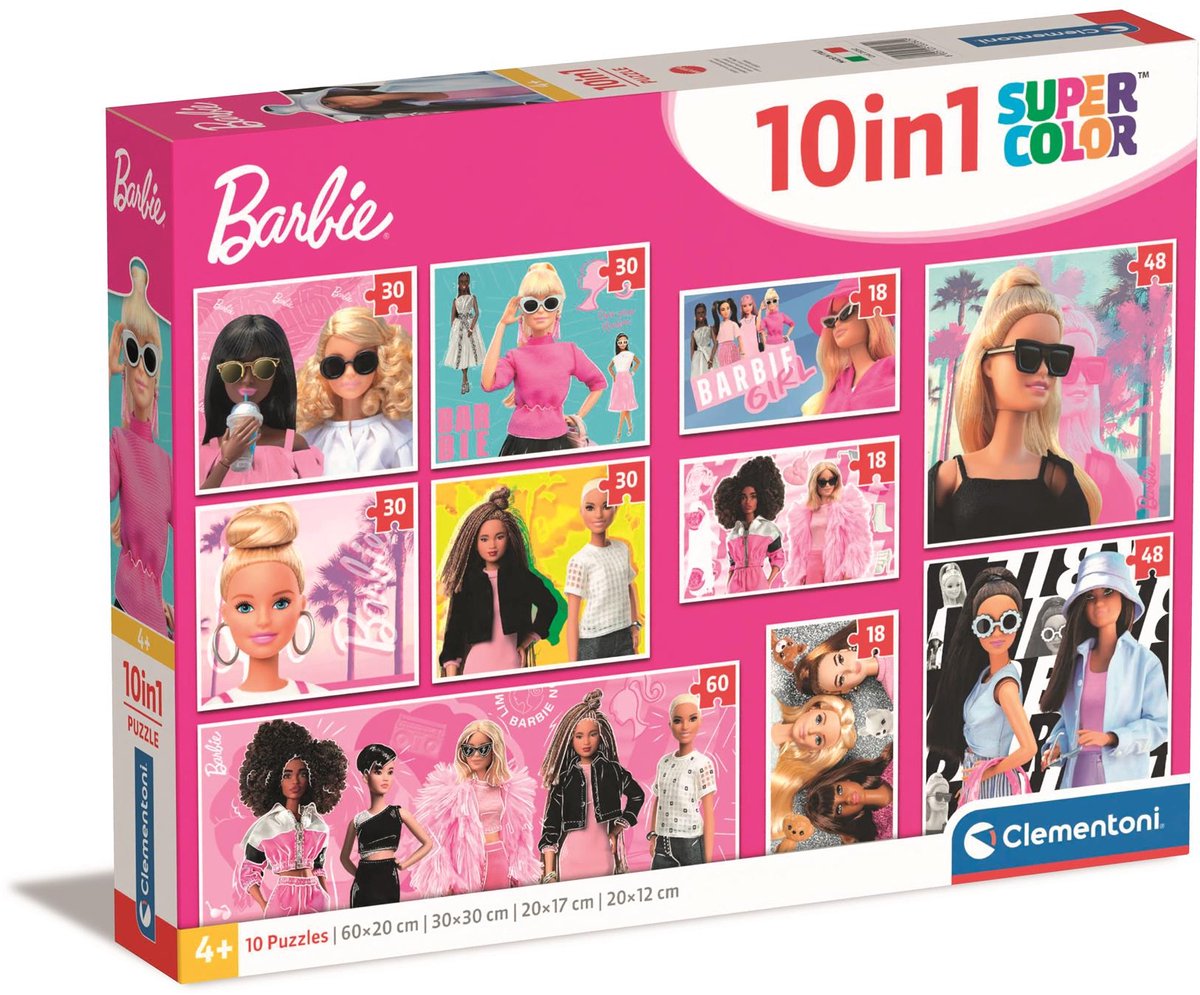 Clementoni legpuzzel super color 10in1 barbie