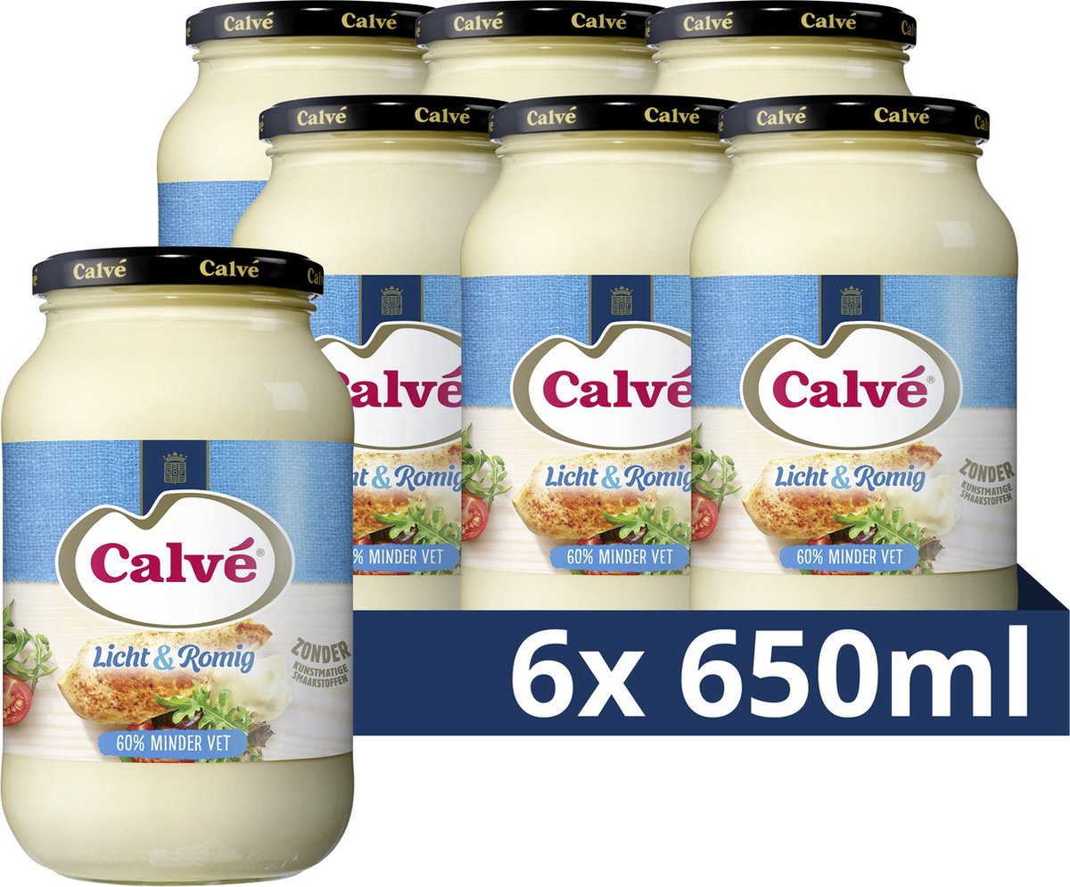 Calve mayonaise licht romig (6x 650ml)