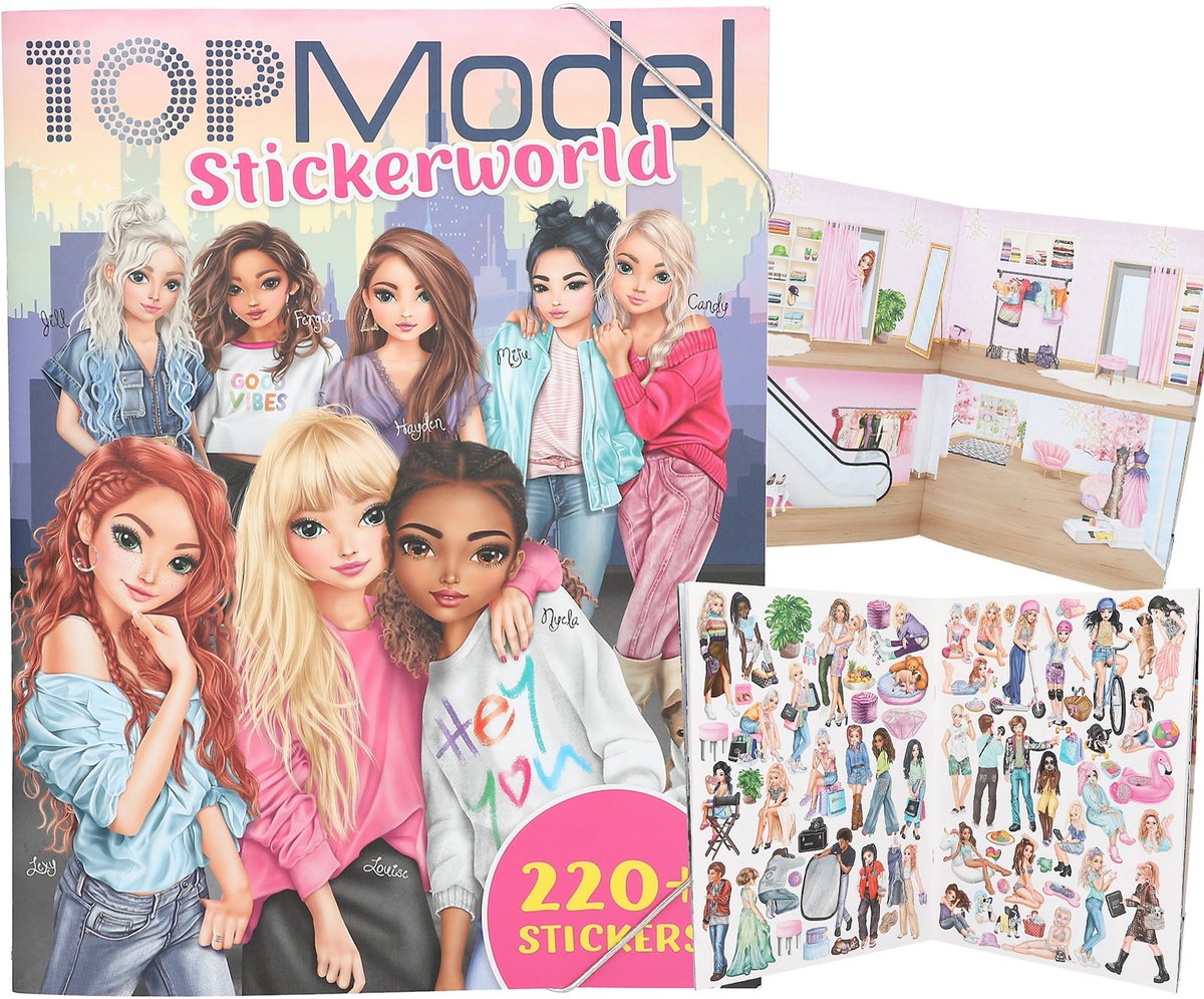 Depesche - topmodel stickerworld - stickerboek