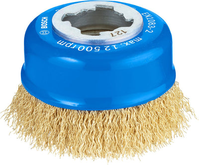 Bosch 2608620730 x-lock komstaalborstel met gegolfde draad - vermessingd - 0,3 x 75mm
