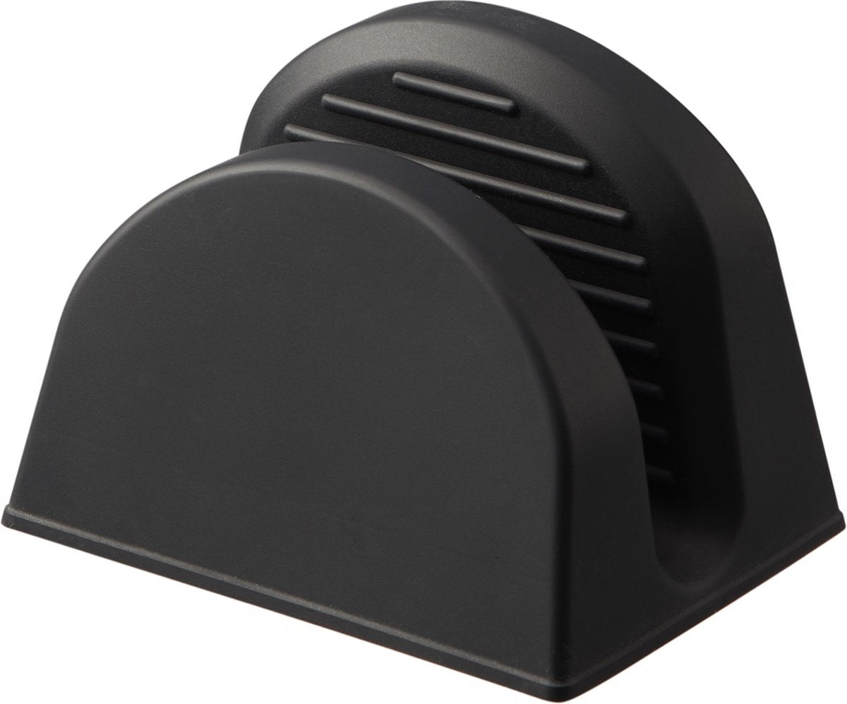 Yamazaki siliconen ovenwanten - magnetisch - tower - zwart (set van 2)