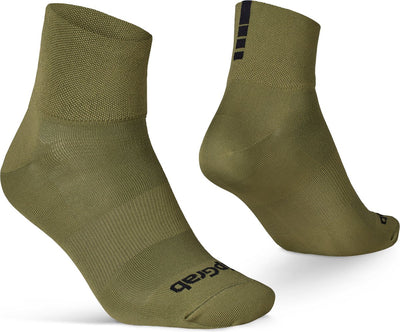 Gripgrab - lightweight sl korte performance zomer fietssokken 1 paar coolmax wielersport sokken low cut - olijf groen - unisex