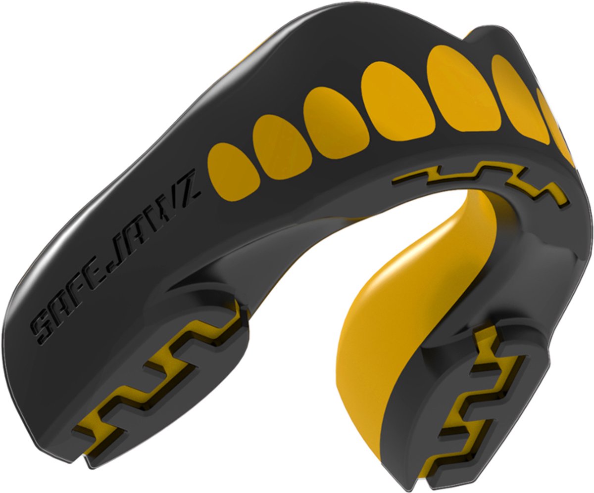 Safejawz gebitsbeschermer extro-series goldie zwart goud junior