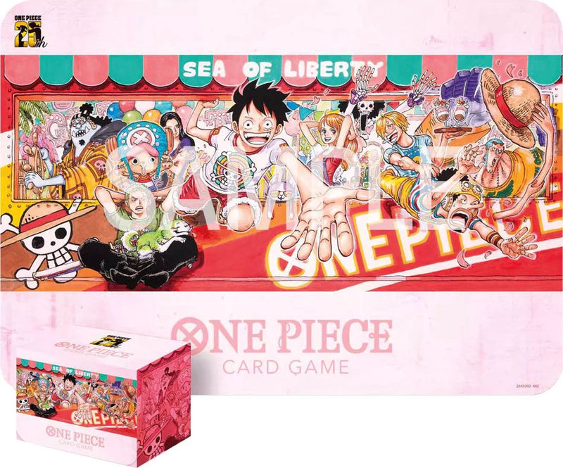 Bandai namco bandai one piece tcg 25th anniversary-playmat card case set (diversen) nieuw