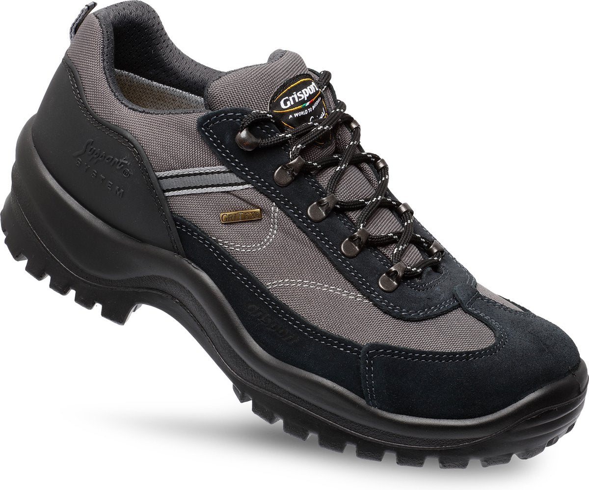 Grisport torino low wandelschoenen unisex - grey black - maat 40