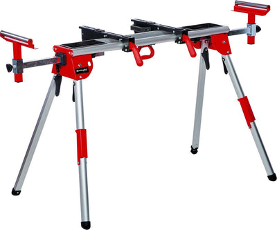 Einhell onderstel mss 1610 - maximaal 100 kg laadcapaciteit - onderstel voor afkortzagen - in hoogte verstelbaar - uitschuifbare werkstukdragers met geleiderollen - compact inklapbaar
