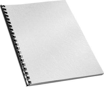 Gbc leathergrain bindomslagen a4-formaat - 100 stuks - wit