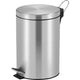V-part - pedaalemmer 20 liter - stainless steel - mat rvs - prullenbak