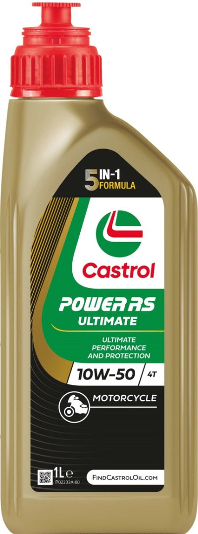 Castrol Olie Power RS Racing 4T 10W-50 fles à 1 liter