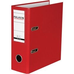 Ordner falken a5 80 mm karton, pp (polypropeen) liggend rood 11285657