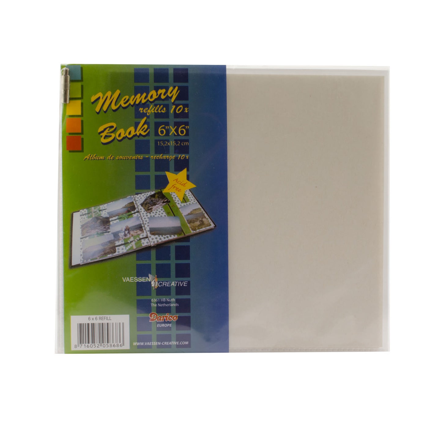 Vaessen creative • memory book 15,24x15,24cm refills 10stuks