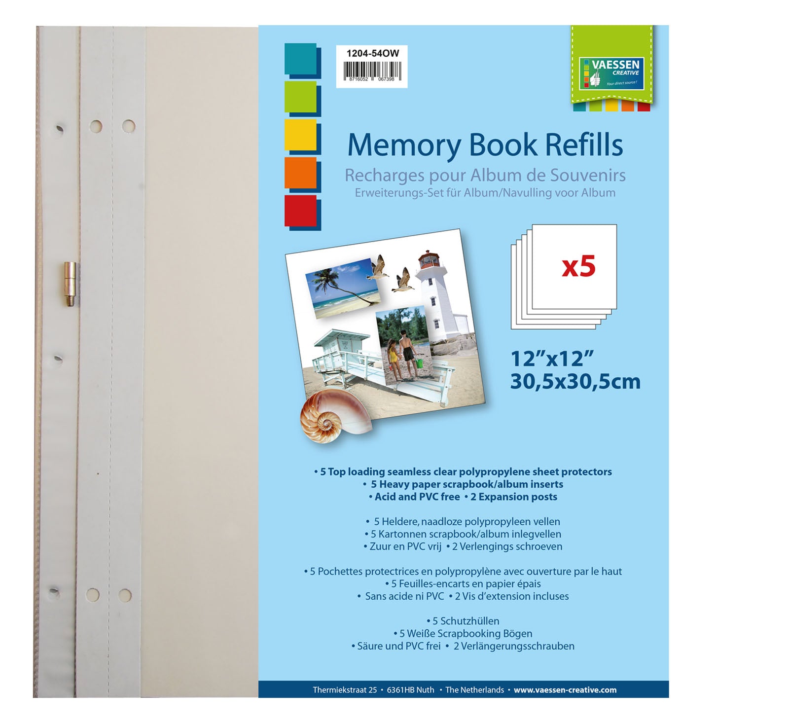 Vaessen creative • memory book refills 5pcs 12x12