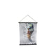 Cosydecor wandversiering verborgen vrouw s grijs stof 76x1,8x97cm