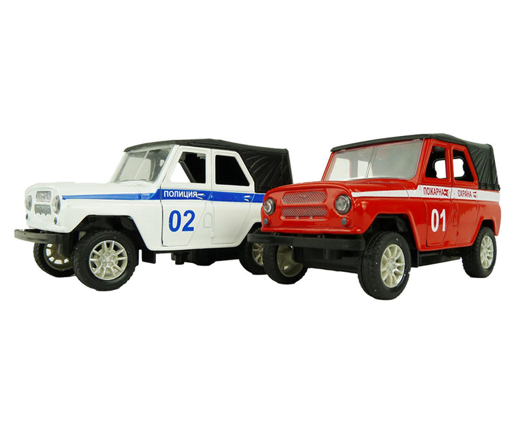 Aro jeep rood of wit frictie 1:32 z. licht
