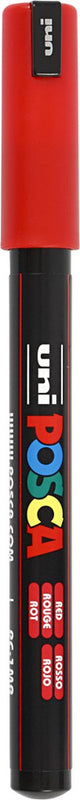Uni posca marker pc-1mr rood - extra fine 0,7mm