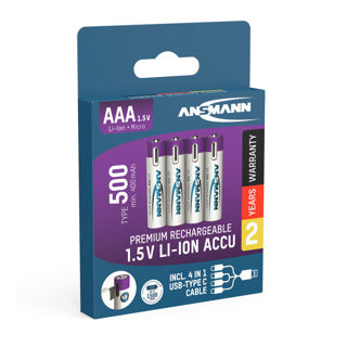 Abi usb oplaadbare batterijen aaa met oplaadkabel