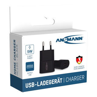 Ansmann telefoonoplader-blokje usb-a zwart | 4 stuks