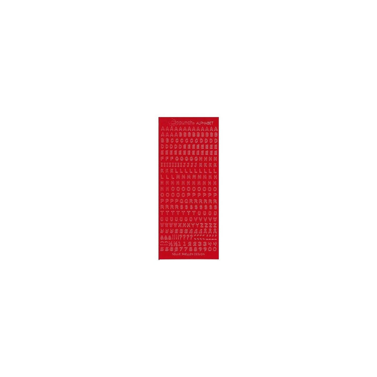 Nellie's choice • stickers alphabet dark red 10pieces