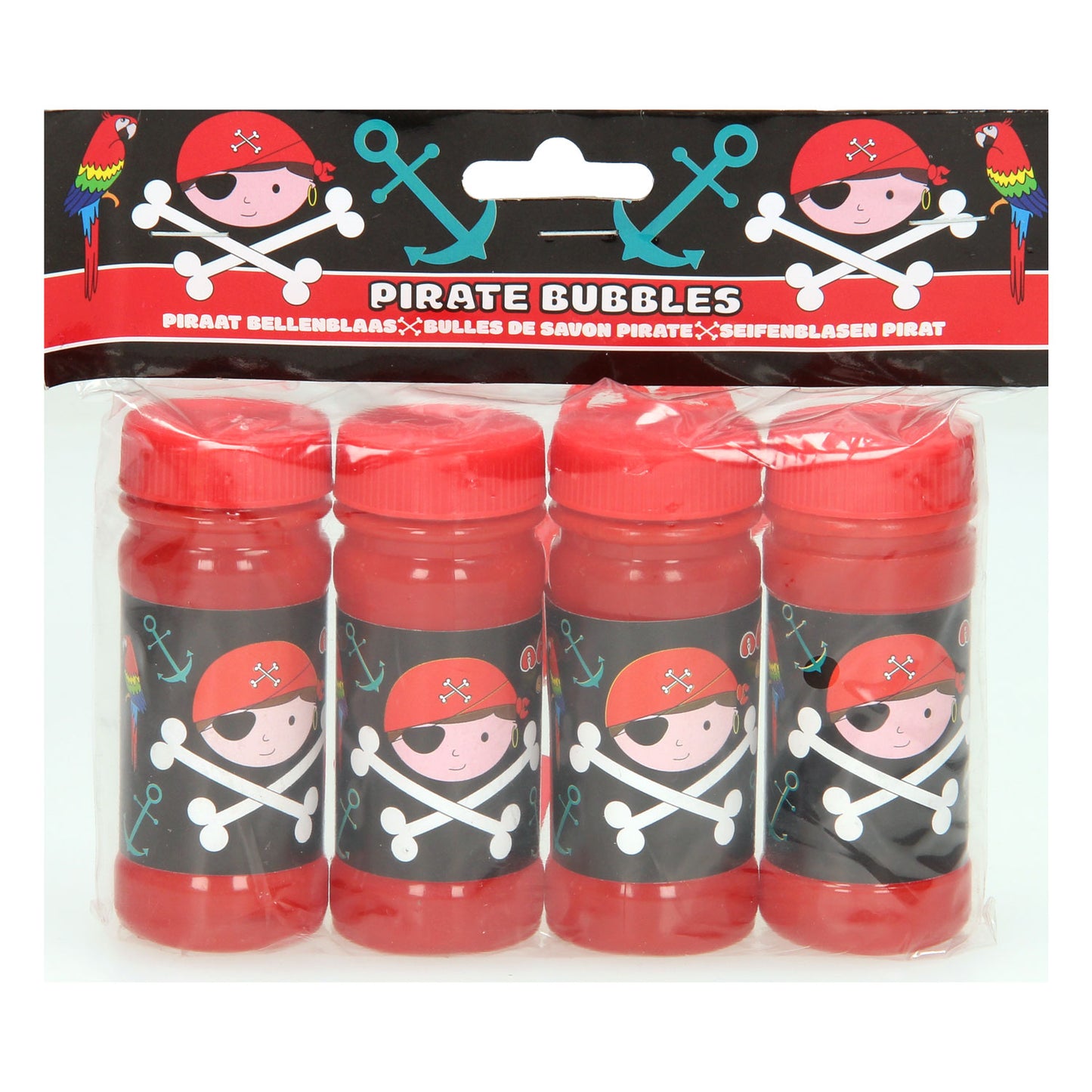 Lg-imports bellenblaas piraatjes, 4x50ml