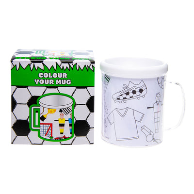 Duckiez kleur je eigen beker voetbal 250 ml | 24 stuks