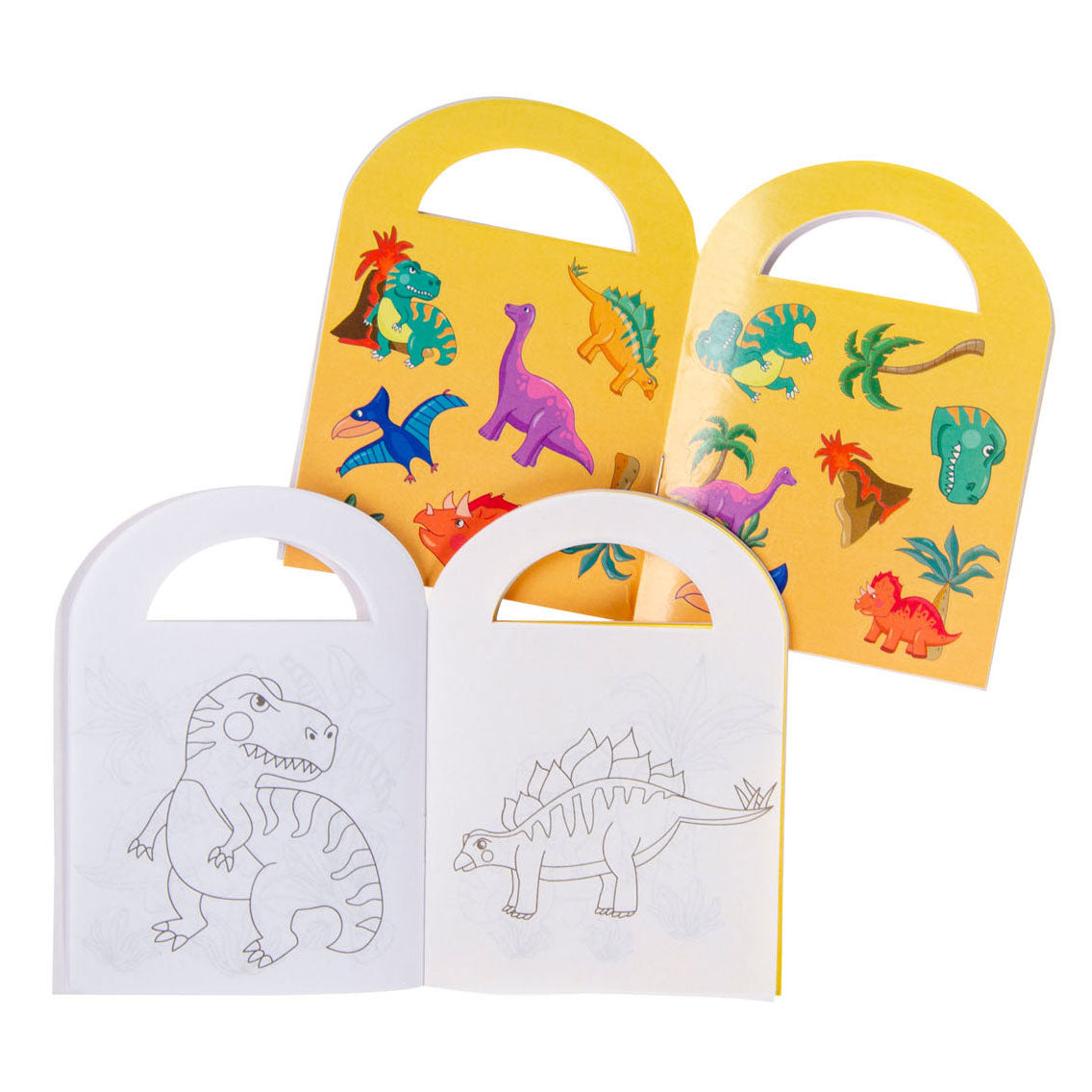 Lg-imports kleurboekje met stickers dinosaurus