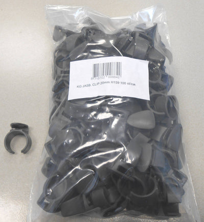 Hesling jasbd hes clip 20mm grijs pvc ds a 10