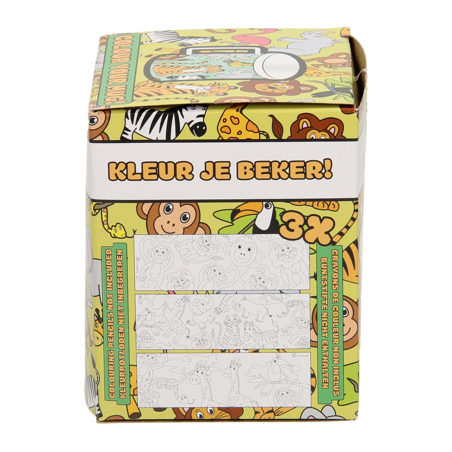 Kleur je eigen beker dieren 250 ml | 36 stuks