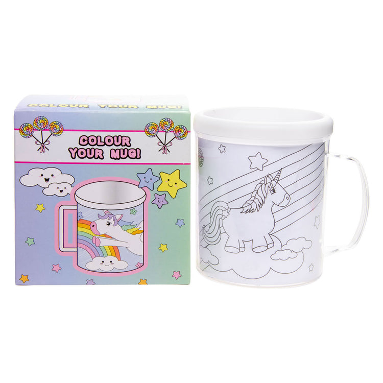 Duckiez kleur je eigen beker eenhoorn 10 cm | 36 stuks