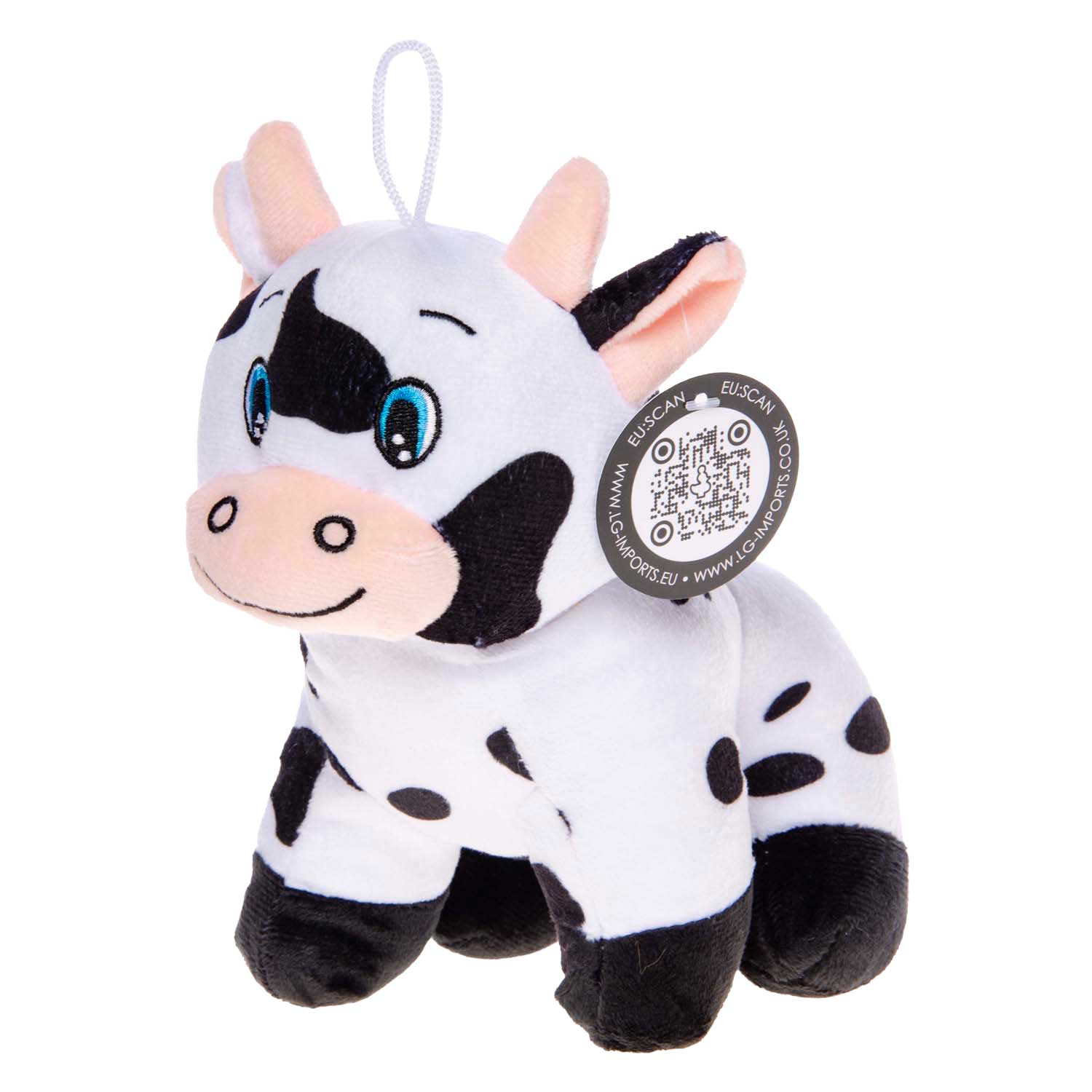 Duckiez pluche knuffel boerderijdieren - koe