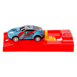 Duckiez metalen auto met afschiet racebaan - afbeelding 3
