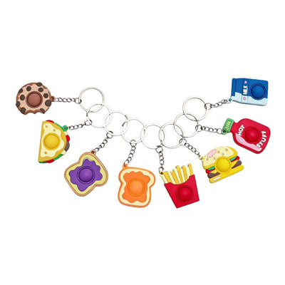 Duckiez sleutelhanger pop it food thema