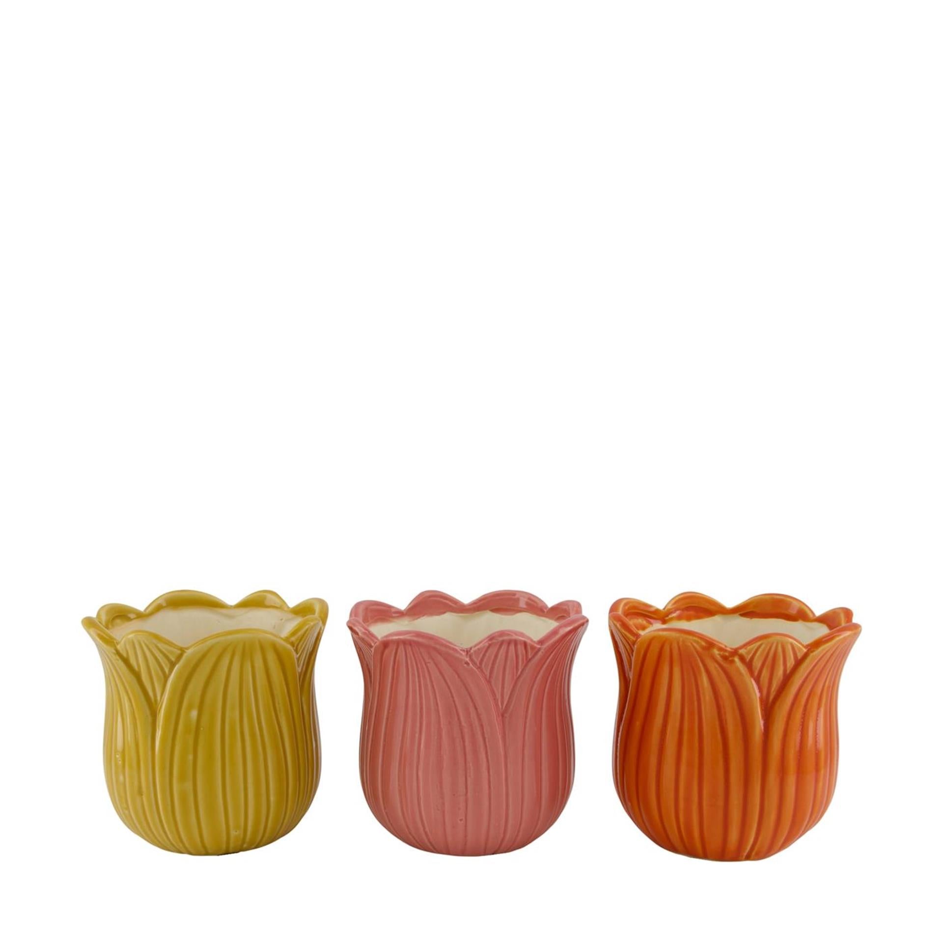 Dijk natural collections bloempot keramiek 14x14x13cm