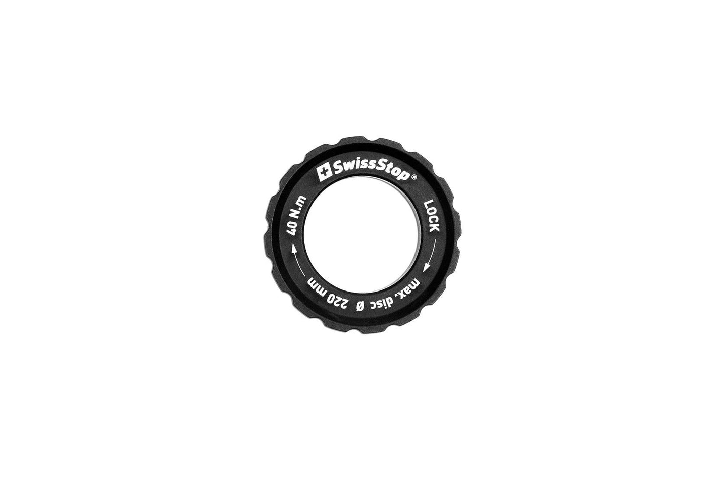 Swissstop lockring centerlock schijf max 220mm (3.74mm dik)