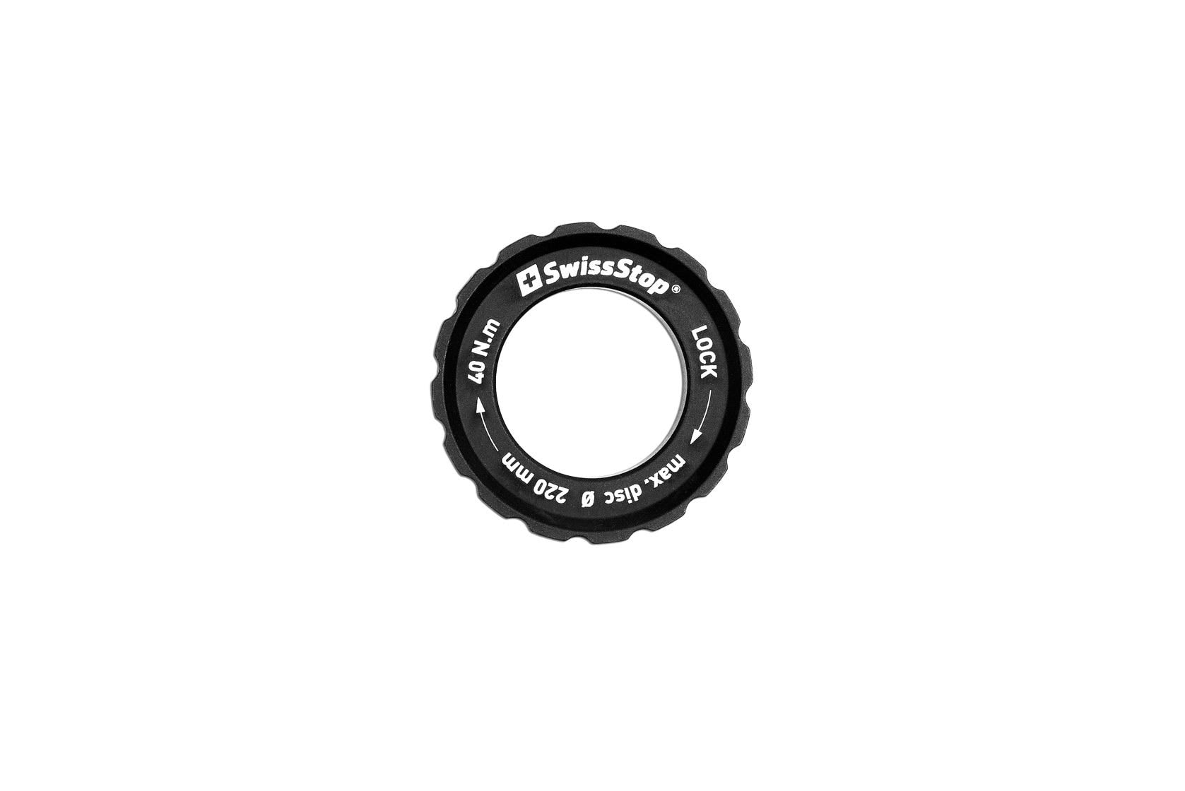 Swissstop lockring centerlock schijf max 220mm (3.74mm dik)