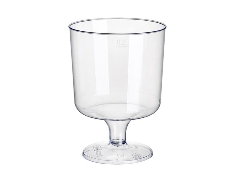 Papstar rode wijnglazen 200ml helder ps 10st