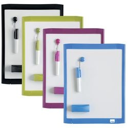 Nobo mini magnetisch whiteboard - inclusief marker, magneten, wisser en montage pads - 21,6 x 28 cm - geassorteerde kleur