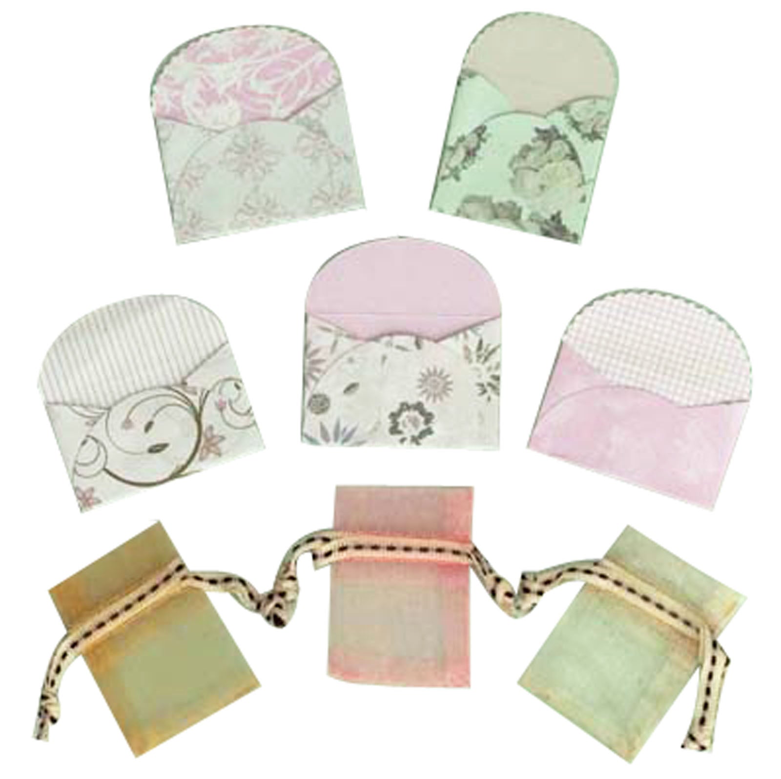 Vaessen creative • mini envelopes x5 + mini organza bags x3 wedding