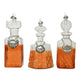 Decoris kersthanger drankfles glas 6,3x6,3x12,3cm 3 assorti