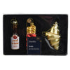 Decoris kersthangers francaise 3-delig set glas
