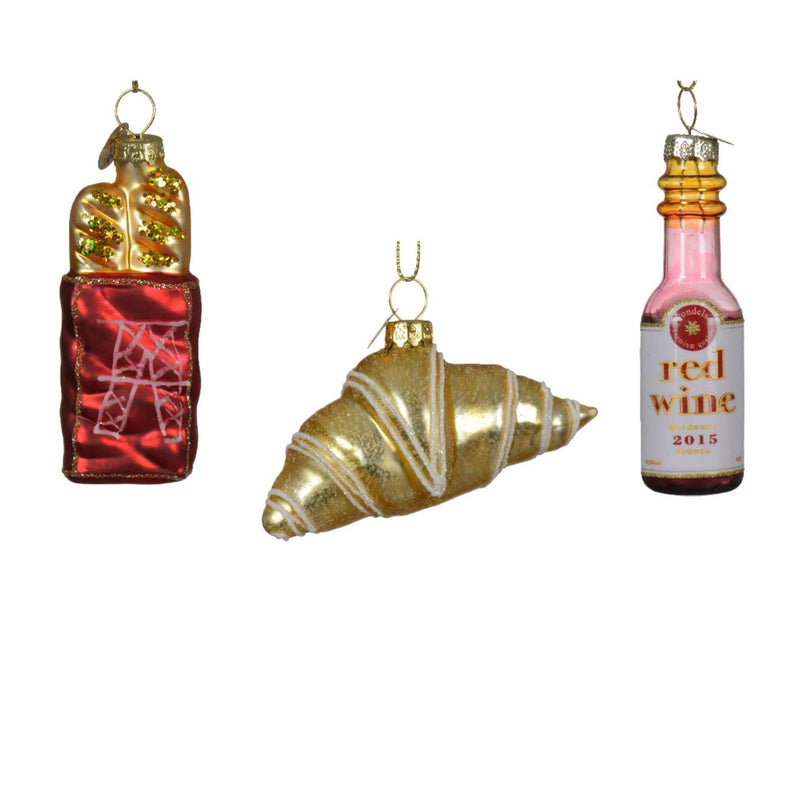 Decoris kersthangers francaise 3-delig set glas