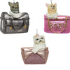 Decoris kerst ornament hond in tas 10x5,5cm