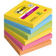 Post-it super sticky super sticky notes post-it 654-sscarn-p4+2 blauw, geel, groen, oranje roz