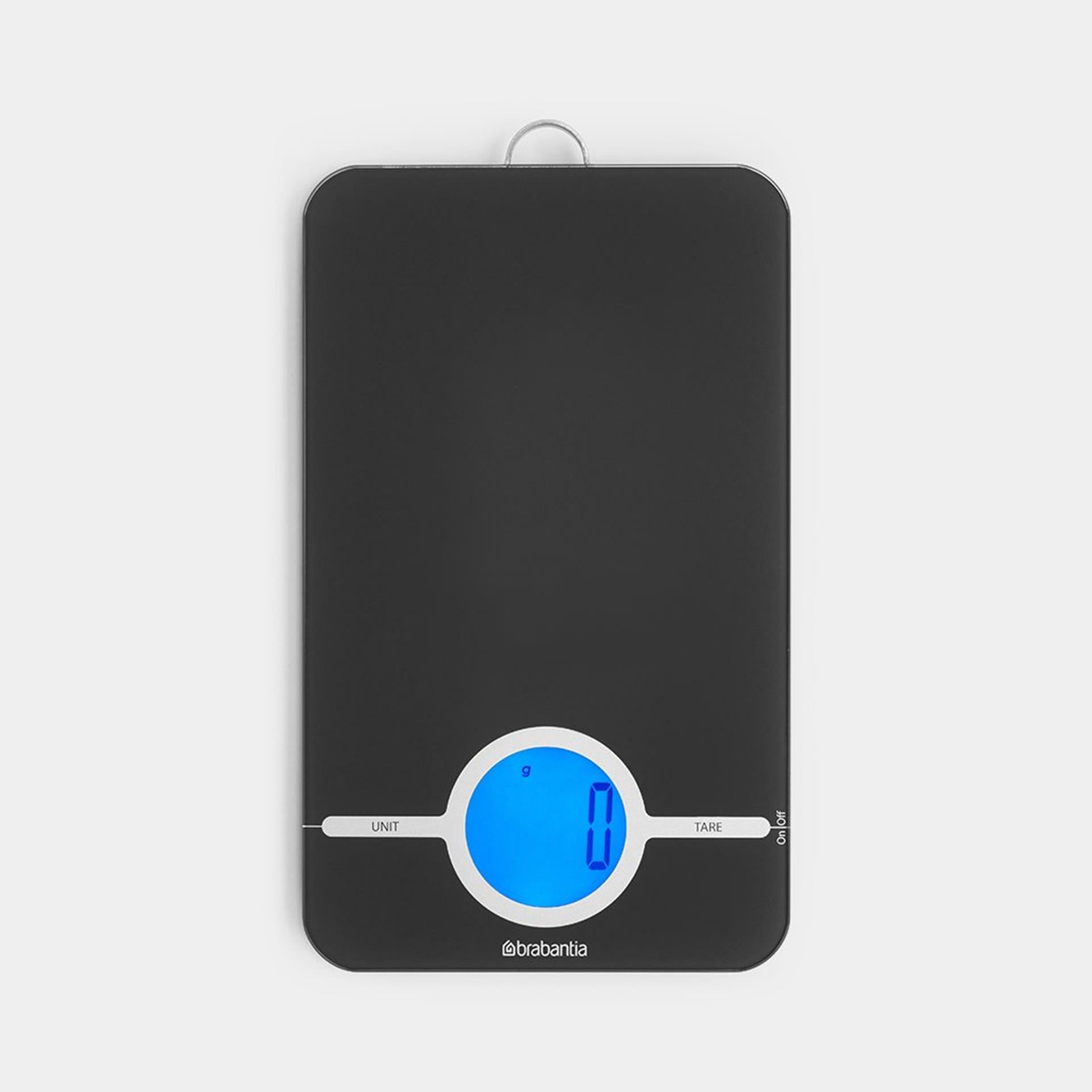 Brabantia tasty+ keukenweegschaal digitaal - op batterijen - dark grey