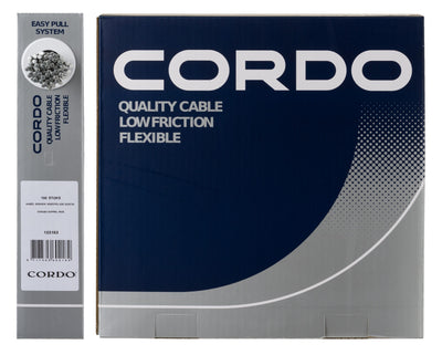Cordo kabel binnenkabel versteller 225cm ø1,1mm + 4x4mm nippel rvs werkplaats (100)